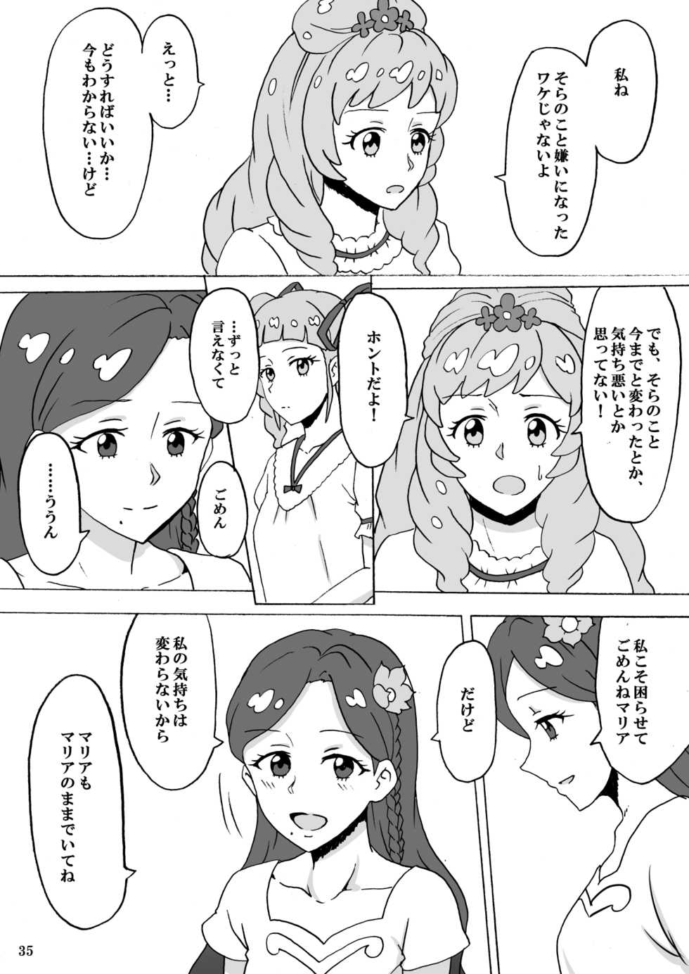 [Hiwa Izumo Taisha (Izumo Ryo)] Kurai Heya de Mita Mirai (Aikatsu!) [Digital] - Page 36