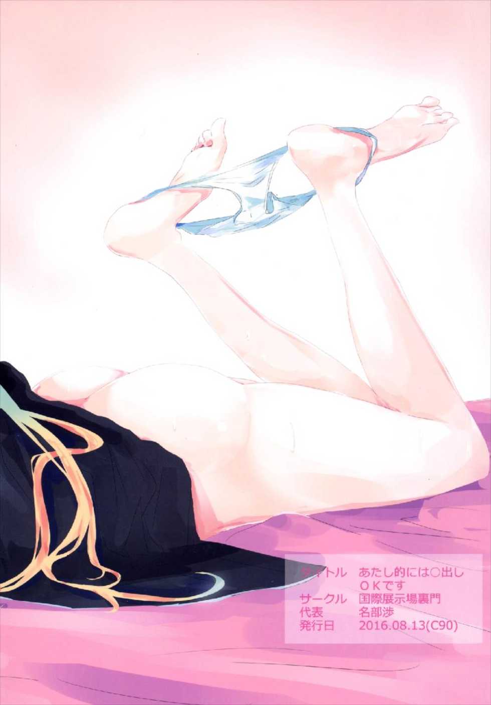 (C90) [Kokusai Tenjijou Uramon (Nabe Wataru)] Atashi-teki ni wa Nakadashi OK desu (Kantai Collection -KanColle-) - Page 28