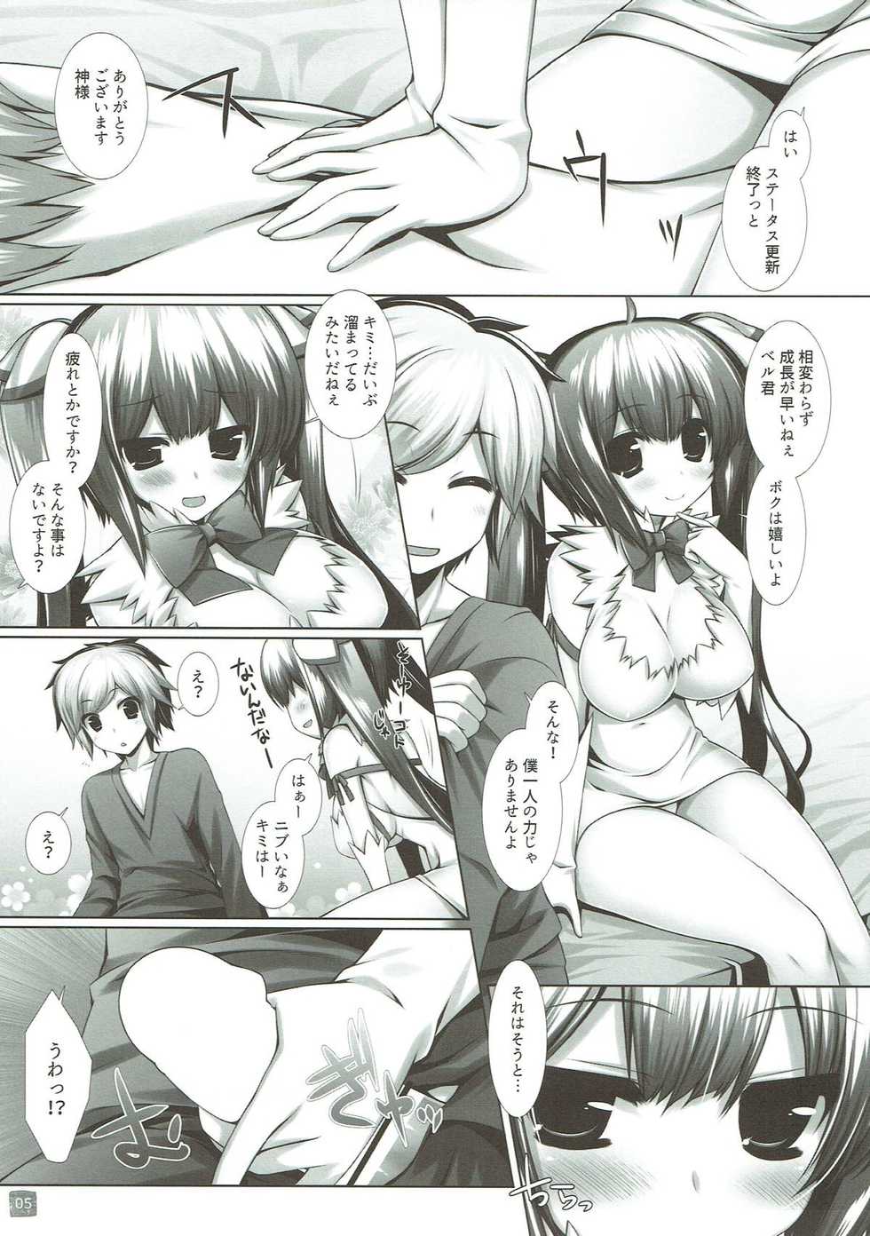 (C88) [ICE COFFIN (Aotsuki Shinobu)] Motomechaeba Ii jan!! (Dungeon ni Deai o Motomeru no wa Machigatteiru Darou ka) - Page 3