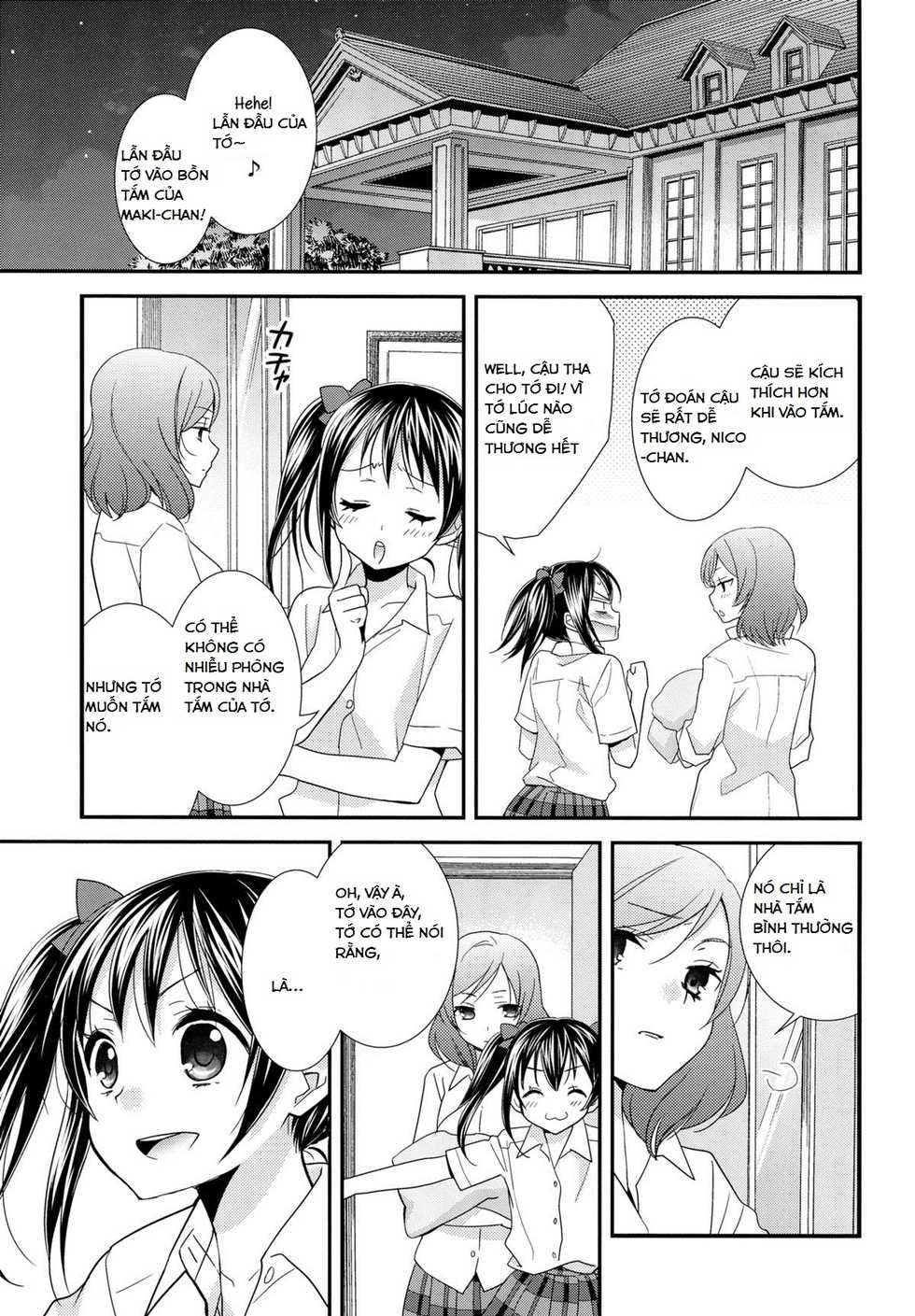 (C85) [Sweet Pea, COCOA BREAK (Ooshima Tomo, Ooshima Towa)] Hoo o Tsutau Namida ga Yozora no Hoshi ni Kawaru Toki. | The Moment the Tears Running Down Your Cheek Turn Into Stars In The Night Sky (Love Live!) [Vietnamese Tiếng Việt] [Loli Fansub] - Page 4