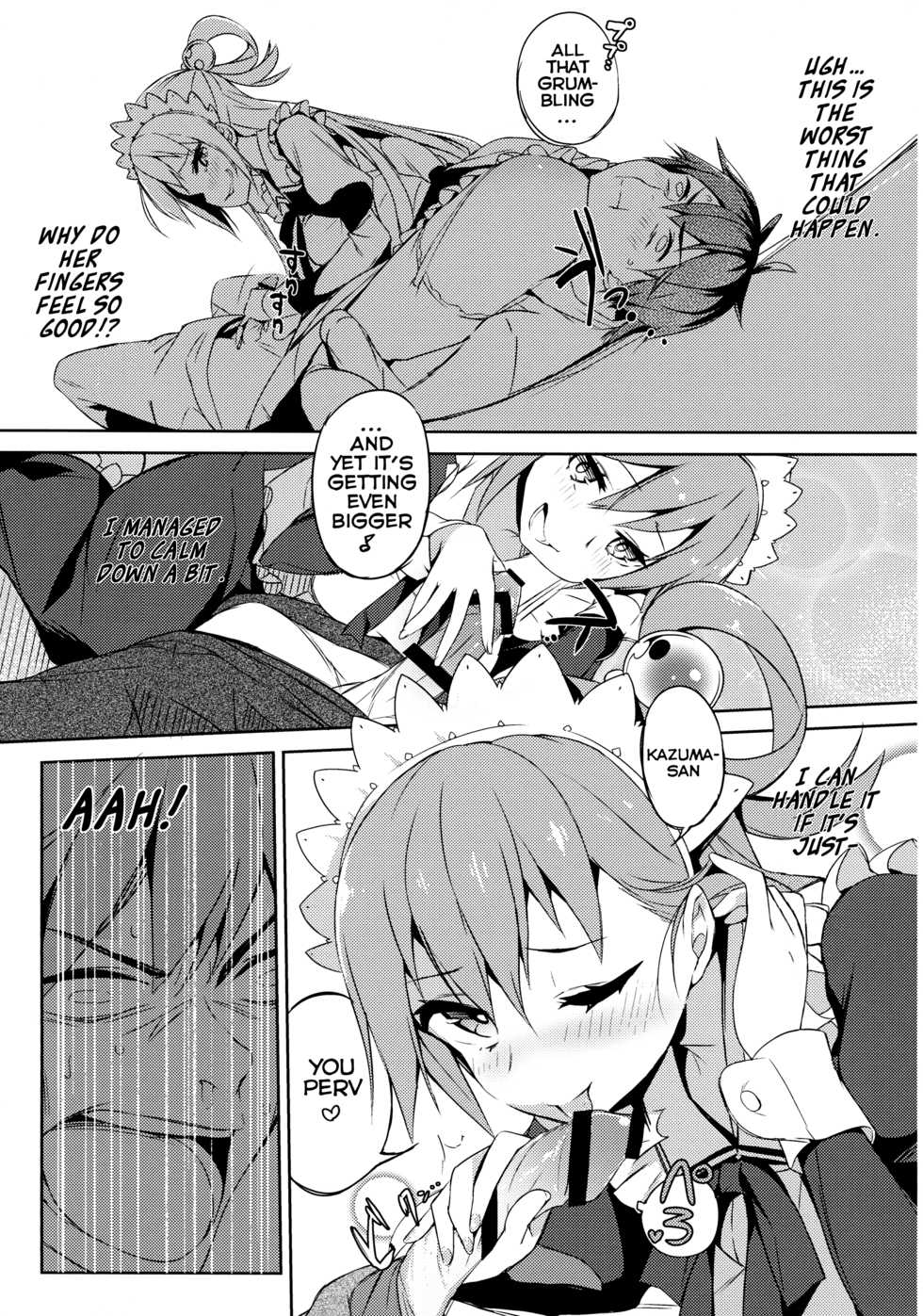 (COMIC1☆11) [High Tech Pen Case (Tam-U)] Kono Da-Maid to Mitsudan o! | A Private Discussion with this Useless Maid! (Kono Subarashii Sekai ni Syukufuku o!) [English] [CGTranslations] - Page 12