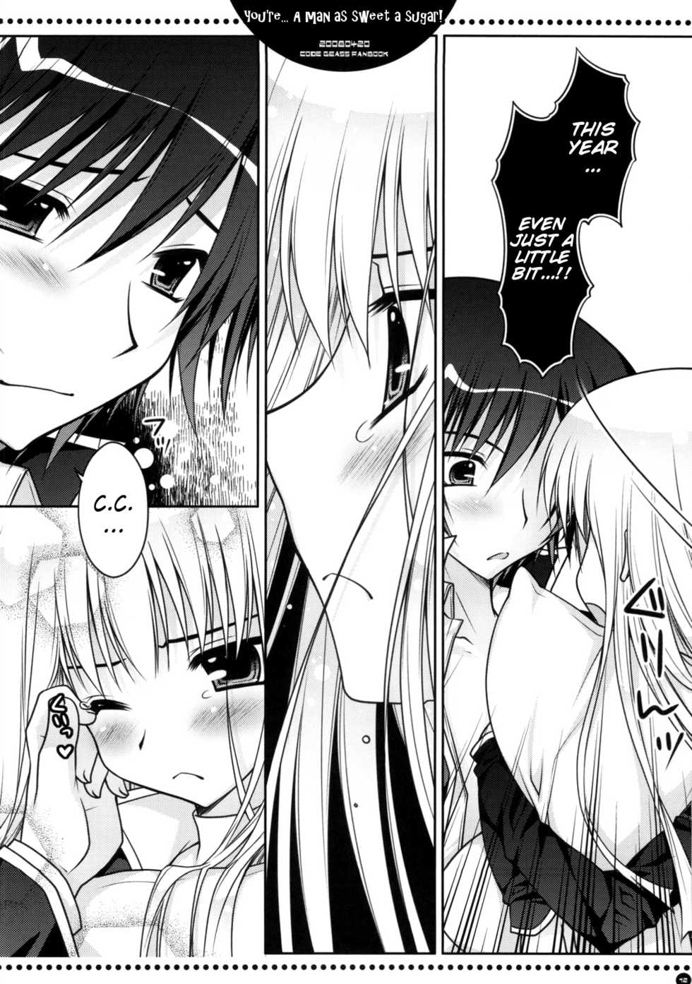 (SC39) [PINK (Araiguma)] Omae wa... Satou Gashi no You ni Amai Otoko da Kara na | You're... A man as sweet as sugar (CODE GEASS: Lelouch of the Rebellion) [English] [Marie] - Page 11