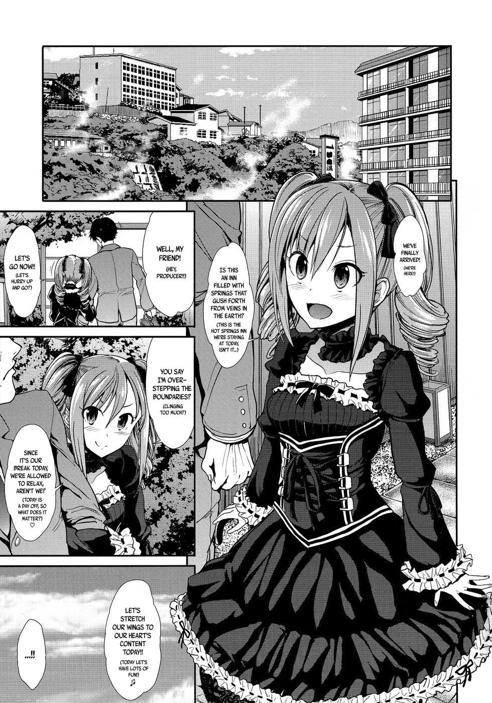 (C89) [Takemasaya (Takemasa Takeshi)] Kanzaki Ranko Hitou Meguri | Kanzaki Ranko's Visit to a Little Known Hot Spring (THE iDOLM@STER CINDERELLA GIRLS) [English] [B.E.C. Scans] - Page 2