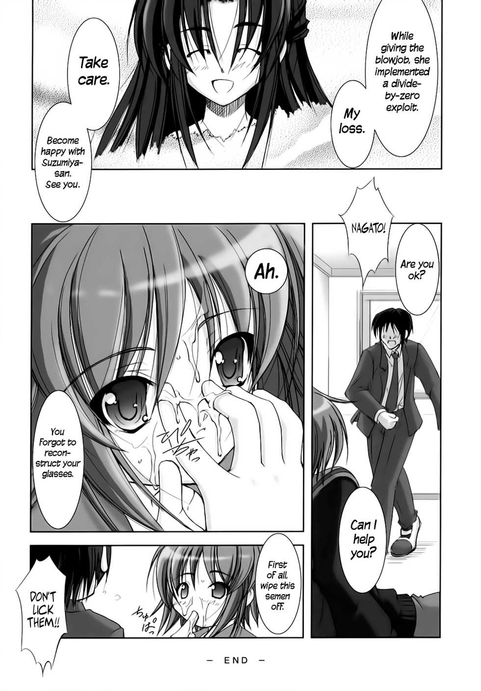 (C70) [Takane no Hanazono (Takane Nohana)] Nagato Yuki no Seisai | Yuki Nagato's Sexual Punishment (The Melancholy of Haruhi Suzumiya) [English] [EHCOVE] - Page 19