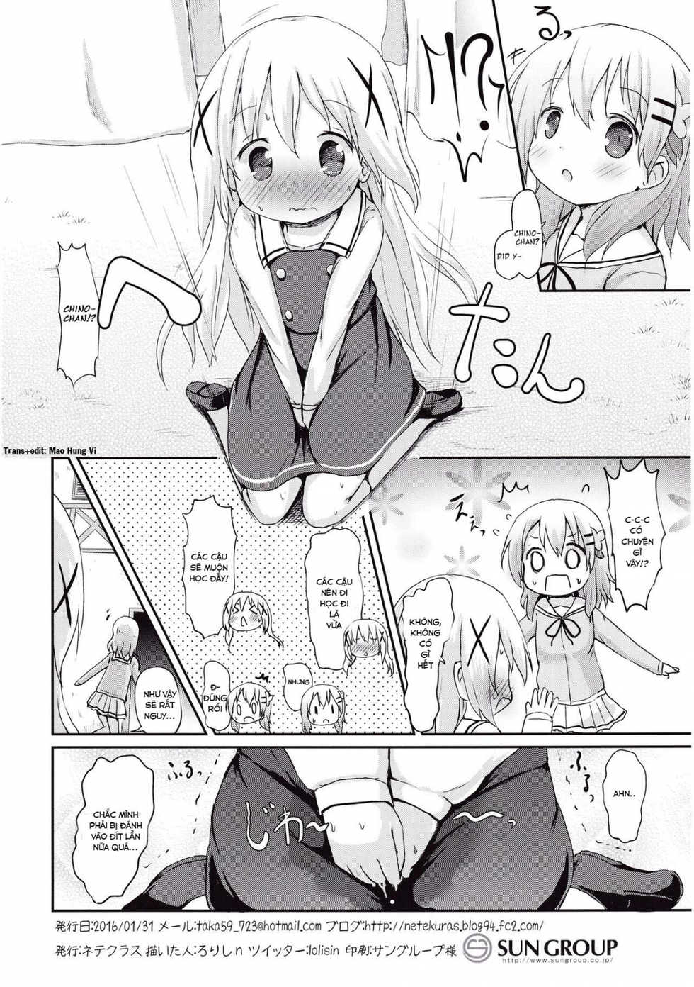 (CT27) [Netekuras (Lolisin)] Moshikashite, Chino-chan Onesho Shichatta no?? (Gochuumon wa Usagi desu ka?) [Vietnamese Tiếng Việt] [Loli Fansub] - Page 25