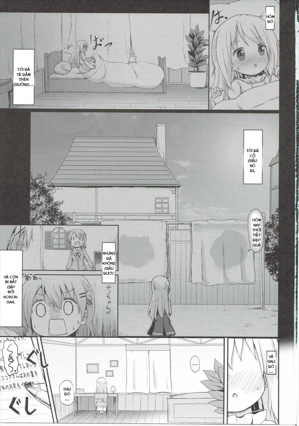(C90) [Netekuras (Lolisin)] Moshikashite, Chino-chan Onesho Shichatta no?? 2 (Gochuumon wa Usagi desu ka?) [Vietnamese Tiếng Việt] [Loli Fansub] - Page 2