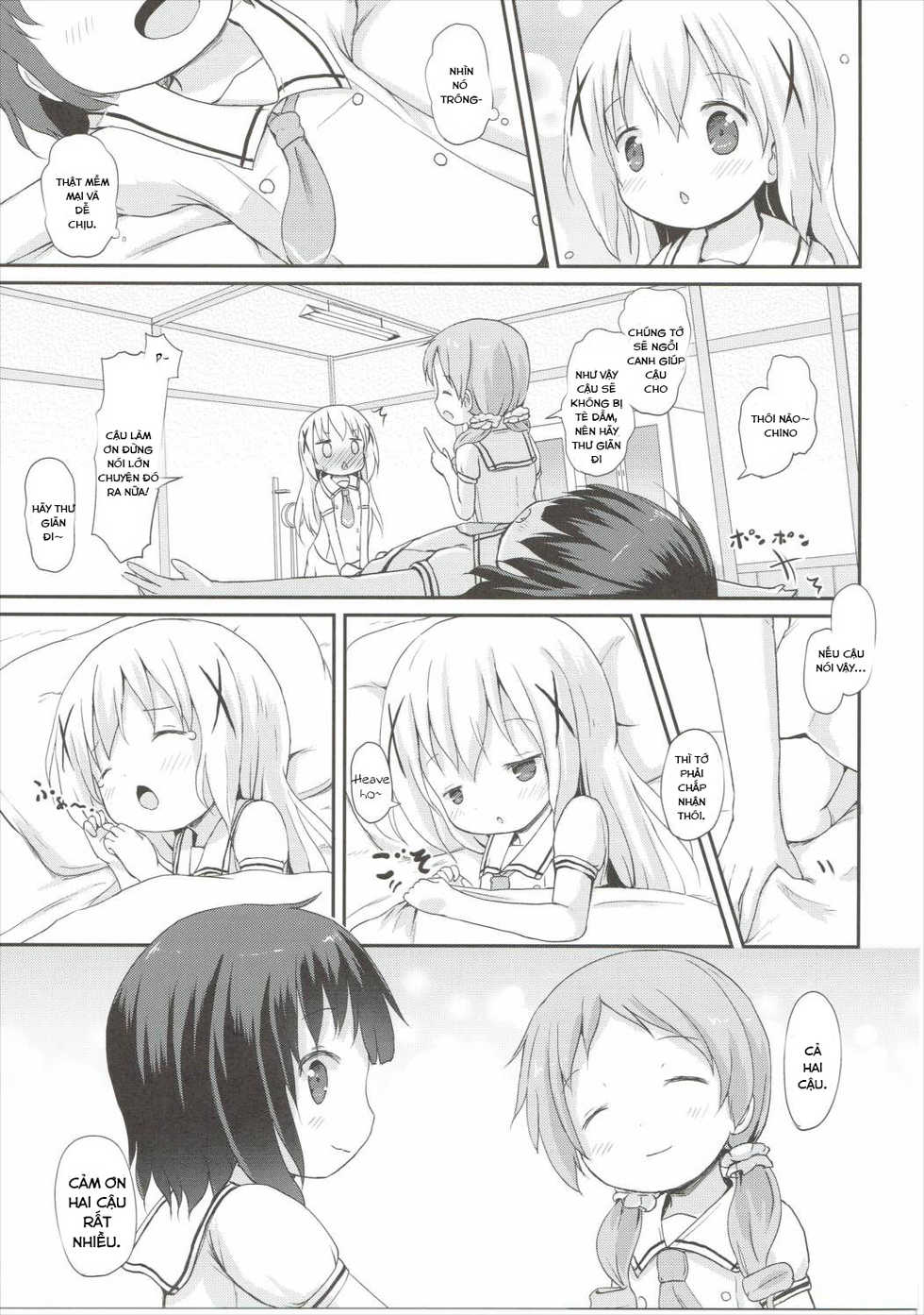 (C90) [Netekuras (Lolisin)] Moshikashite, Chino-chan Onesho Shichatta no?? 2 (Gochuumon wa Usagi desu ka?) [Vietnamese Tiếng Việt] [Loli Fansub] - Page 10