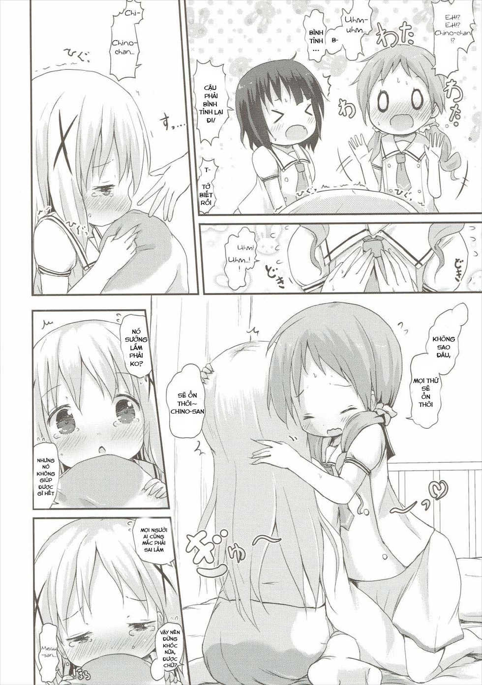 (C90) [Netekuras (Lolisin)] Moshikashite, Chino-chan Onesho Shichatta no?? 2 (Gochuumon wa Usagi desu ka?) [Vietnamese Tiếng Việt] [Loli Fansub] - Page 19