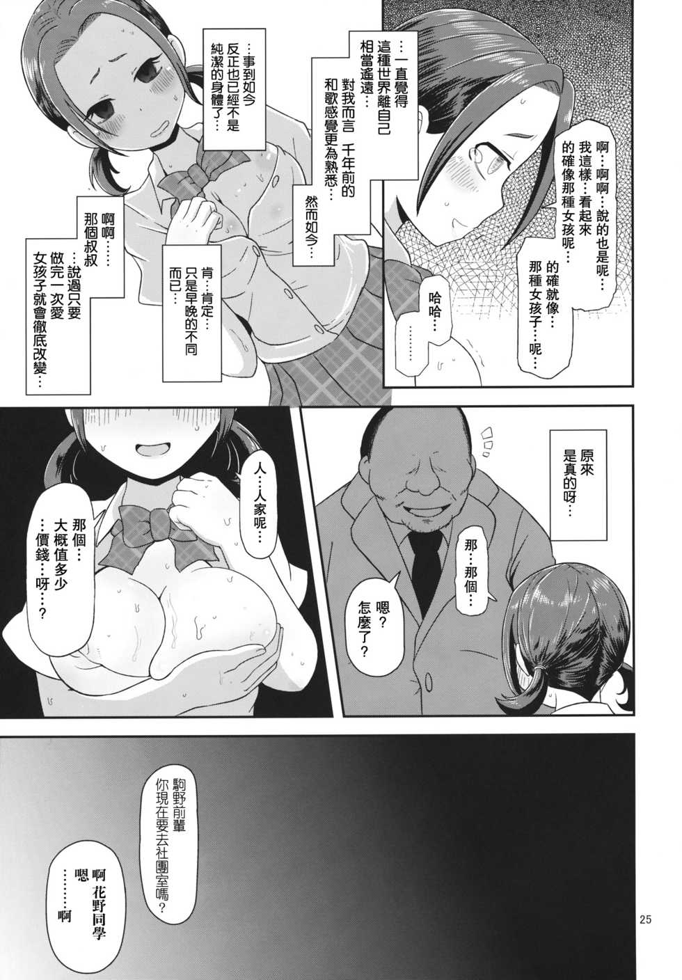 (C84) [HellDevice (nalvas)] Osawari Nadeshiko (Chihayafuru) [Chinese] [肥宅手天使個人漢化] - Page 25