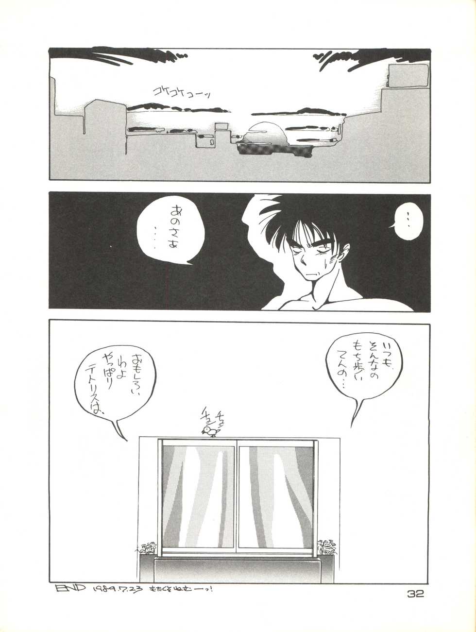 (C36) [Shishamo House (Araki Akira, Minoda Kenichi, Maki Katsuya)] Zoku Tarikihongan Tera (Sonic Soldier Borgman) - Page 32
