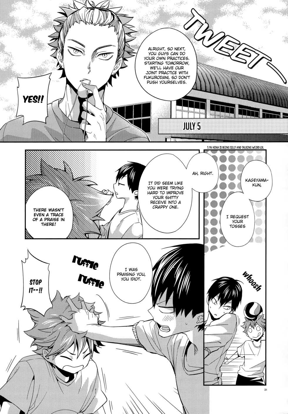(C87) [Zeroshiki (Kabosu)] Primary Target -Zenpen- (Haikyuu!!) [English] [UnmeiNoChance] - Page 30
