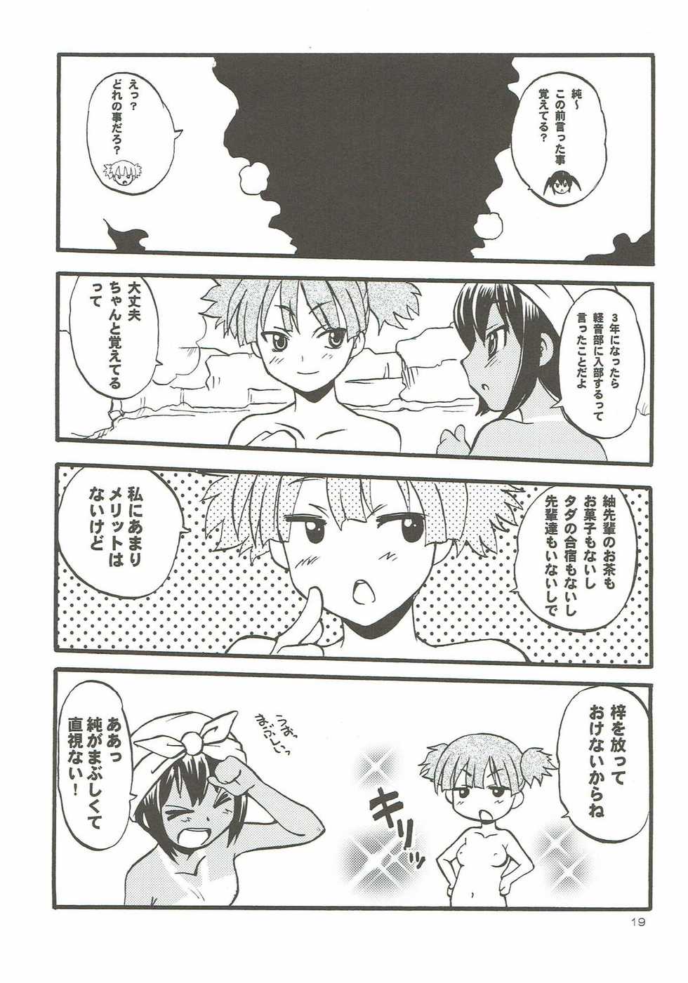 (C78) [SUKAPON-DO (Kagawa Tomonobu, Yano Takumi)] Houkago Variety (K-ON!) - Page 18