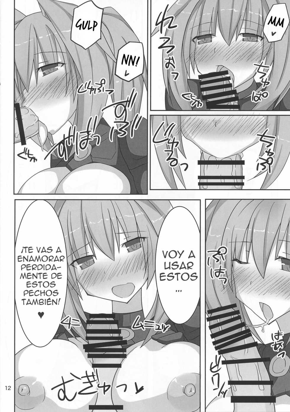 (C86) [Kyojinkou (Toyo)] Kyonyuu Onee-san Kei Megami ni Yasashiku Shibori Toraretai! 2 (Hyperdimension Neptunia) [Spanish] [Jamenesles] - Page 12