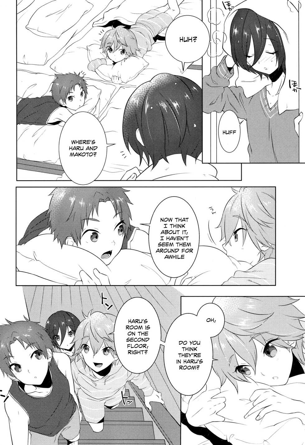 (Splash!Hi 2) [MEMExile (Memeo)] Pajama de Ojama (High☆Speed! -Free! Starting Days-) [English] {Shotachan} - Page 5