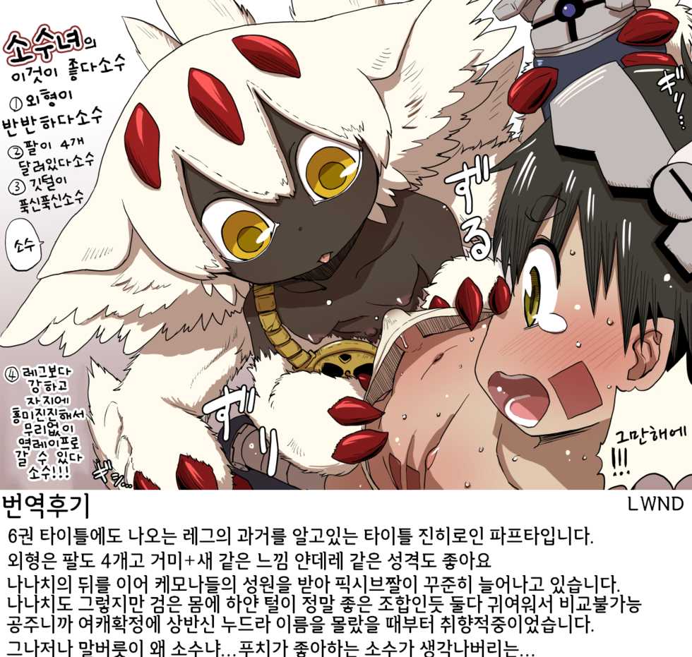 [Ikasumiya (Uchuu Ika)] Hime no Sosusosu (Made in Abyss) [Korean] [LWND] [Digital] - Page 29