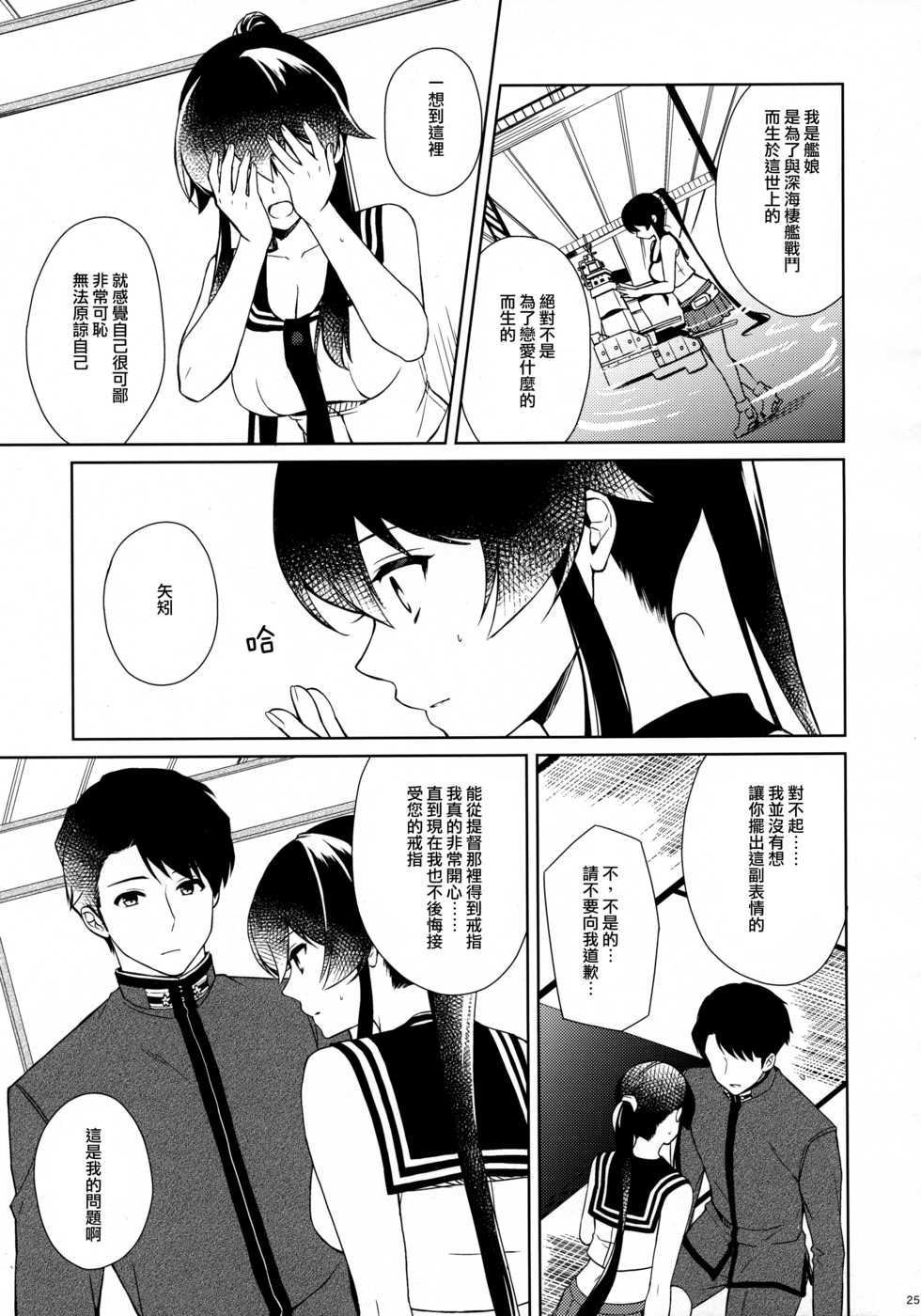 (C93) [Rosapersica (Ichinomiya)] Keijun Yahagi wa Koi o Shita. Chuu (Kantai Collection -KanColle-)  [Chinese]   [嗶咔漢化組×無毒漢化組] - Page 25