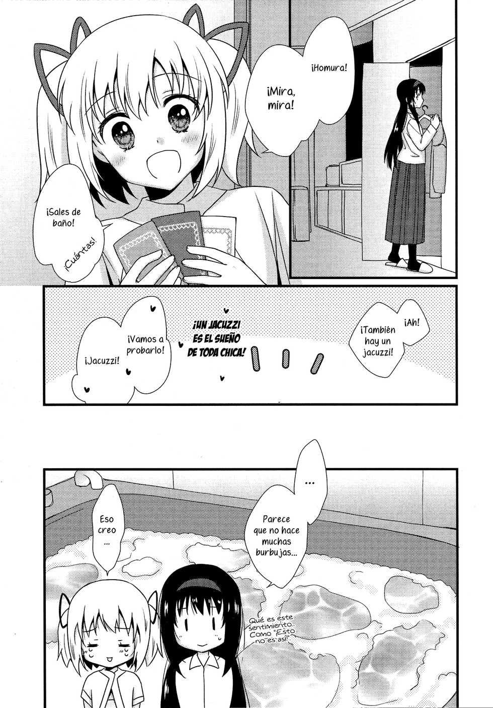 (C87) [Fukuya, CITRON (Tama II, Yamada Ako)] Kanojo ga Ofuro ni Haittara | Cuando toma un baño (Puella Magi Madoka Magica) [Spanish] {Kourindou Scans} - Page 9