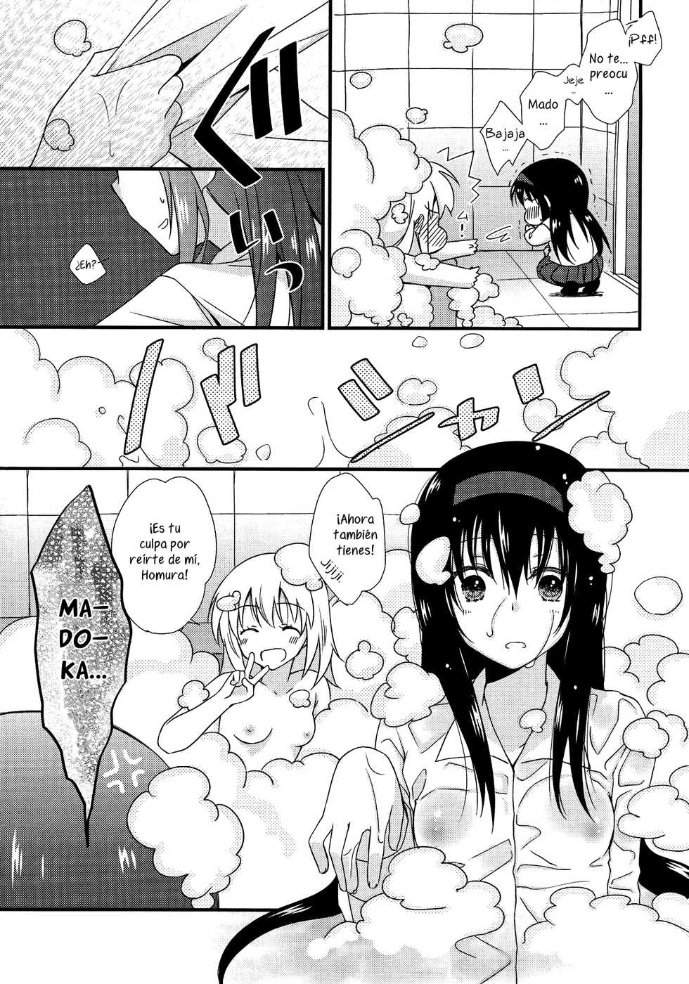 (C87) [Fukuya, CITRON (Tama II, Yamada Ako)] Kanojo ga Ofuro ni Haittara | Cuando toma un baño (Puella Magi Madoka Magica) [Spanish] {Kourindou Scans} - Page 13