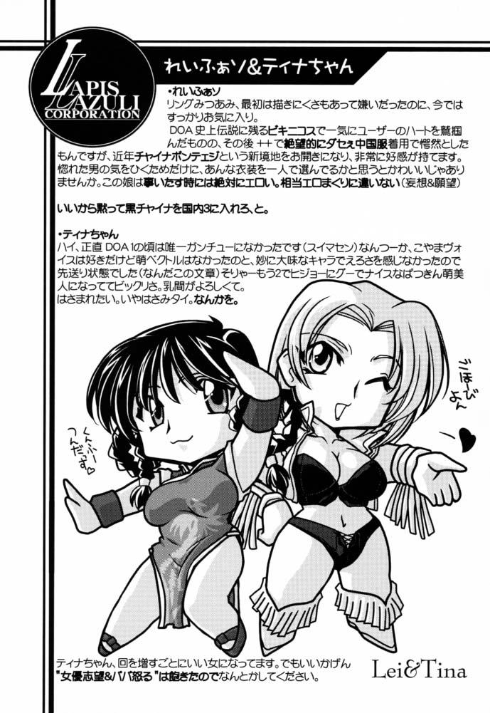 (C61) [U-A Daisakusen, Lapislazuli=corporation (Harada Shoutarou)] Ruridou Gahou CODE:16 (Dead or Alive) - Page 6