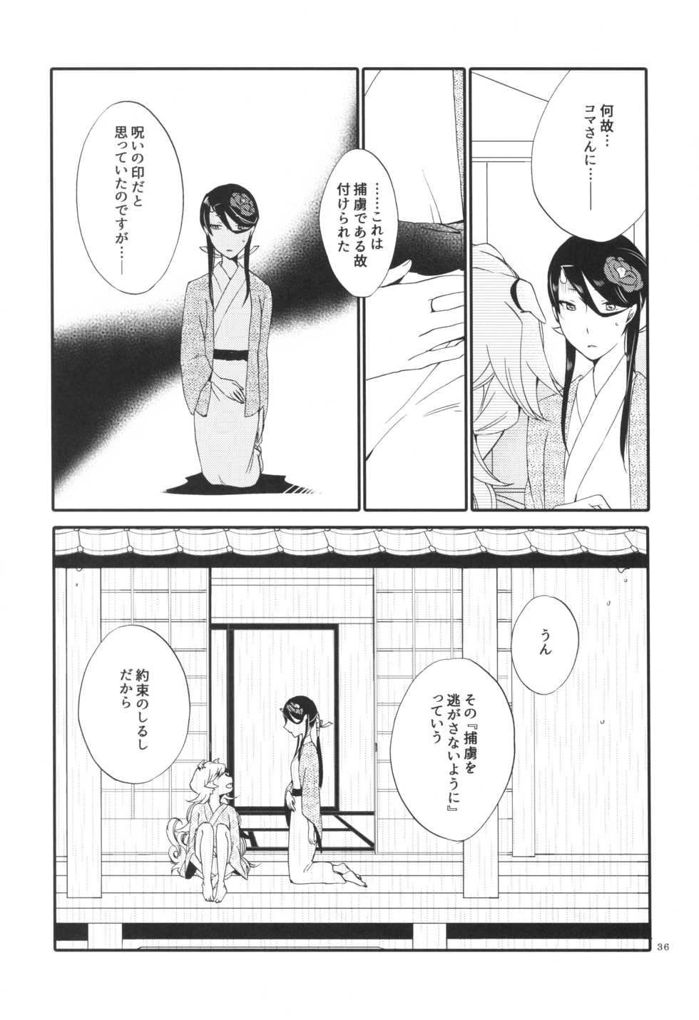 (C91) [Niratama (Sekihara, Hiroto)] Kago no Oni - Page 36
