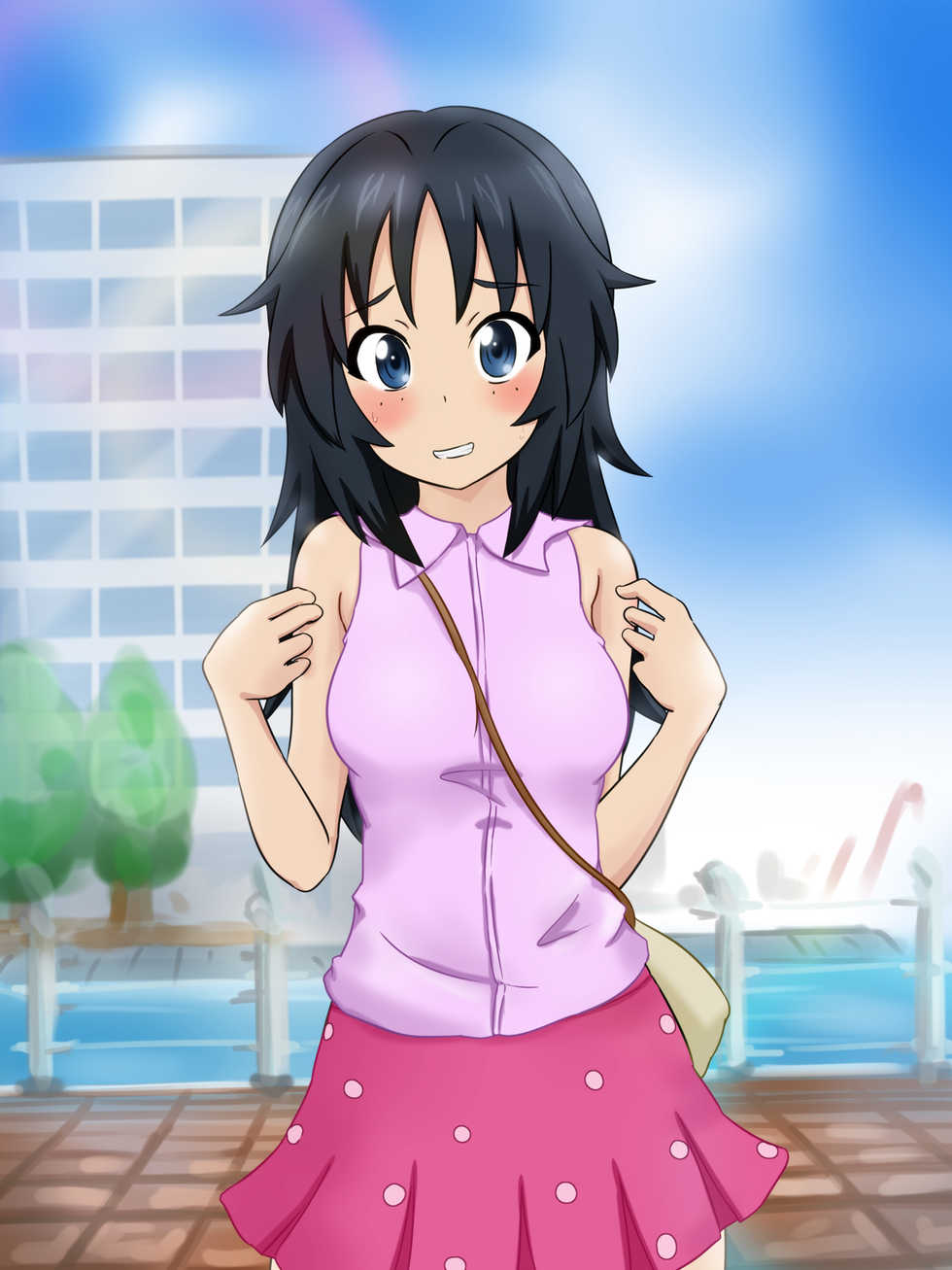 [Fechisupi] Zasshi Kiji Fuu Oppai o Misete Morau CG Shuu "Anata no Oppai Torasete Kudasai!" Umibe no Machi Hen (Girls und Panzer) - Page 37