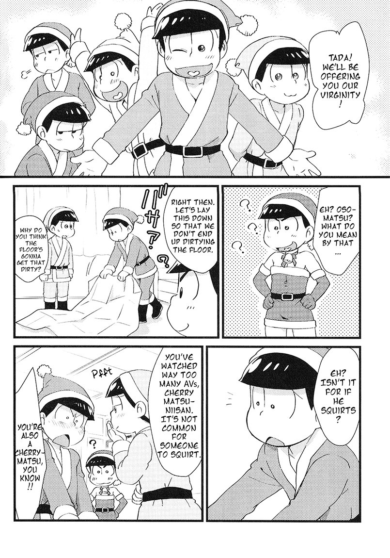 (Kahou wa Nete Matsu 6) [MatsuCha. (Maccha)] Present  o Mawasou! | Let’s give a present! (Osomatsu-san) [English] [Rotti Totti] - Page 6