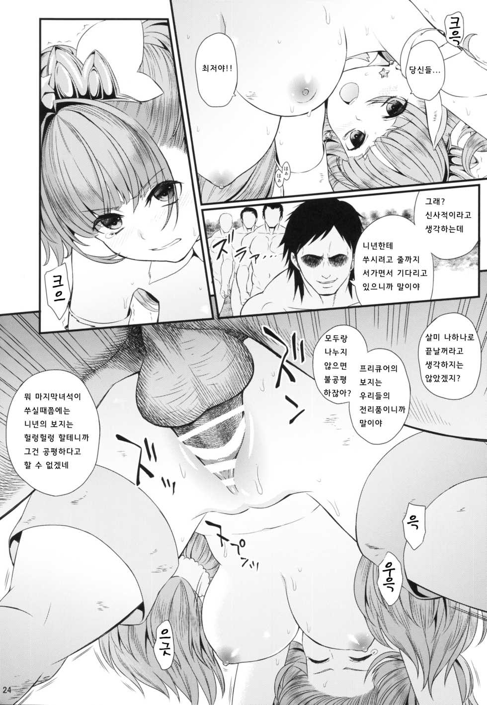 (C88) [Yamada Ichizoku. (Fukurokouji, Mokyu)] Seidorei Senki (Go! Princess PreCure) [Korean] - Page 24