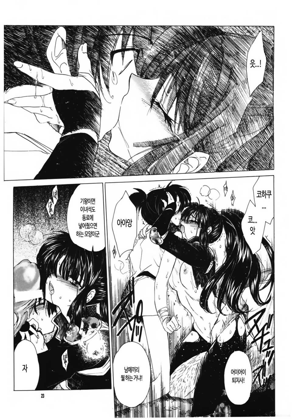 (C60) [Toko-ya (HEIZO, Kitoen)] Muku no Chi o Nagasu Ude | 순수한 피를 흘리는 손 (Inuyasha) [Korean] - Page 22