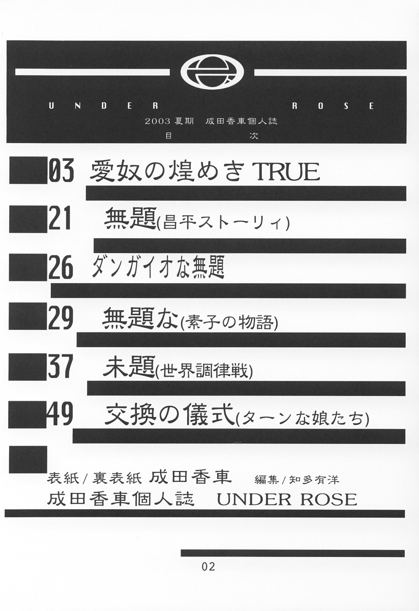 (C64) [AXZ (Narita Kyousha)] UNDER ROSE (Various) - Page 3