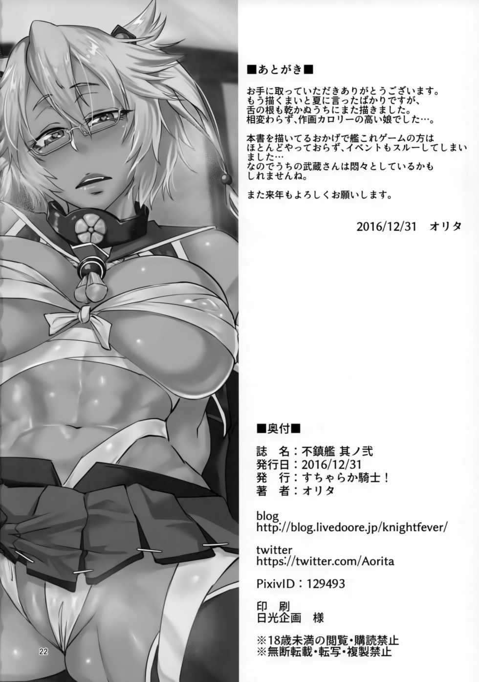 (C91) [Sucharaka Knight! (Orita)] Shizumaranu Fune Sono Ni (Kantai Collection -KanColle-) - Page 21
