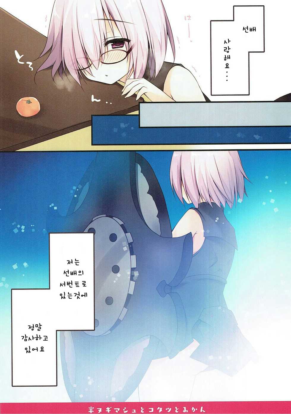 (C93) [Izumiyu (Izumi Yuhina)] Han Nugi Mash to Kotatsu to Mikan | 반라의 마슈와 코타츠와 귤 (Fate/Grand Order) [Korean] - Page 11