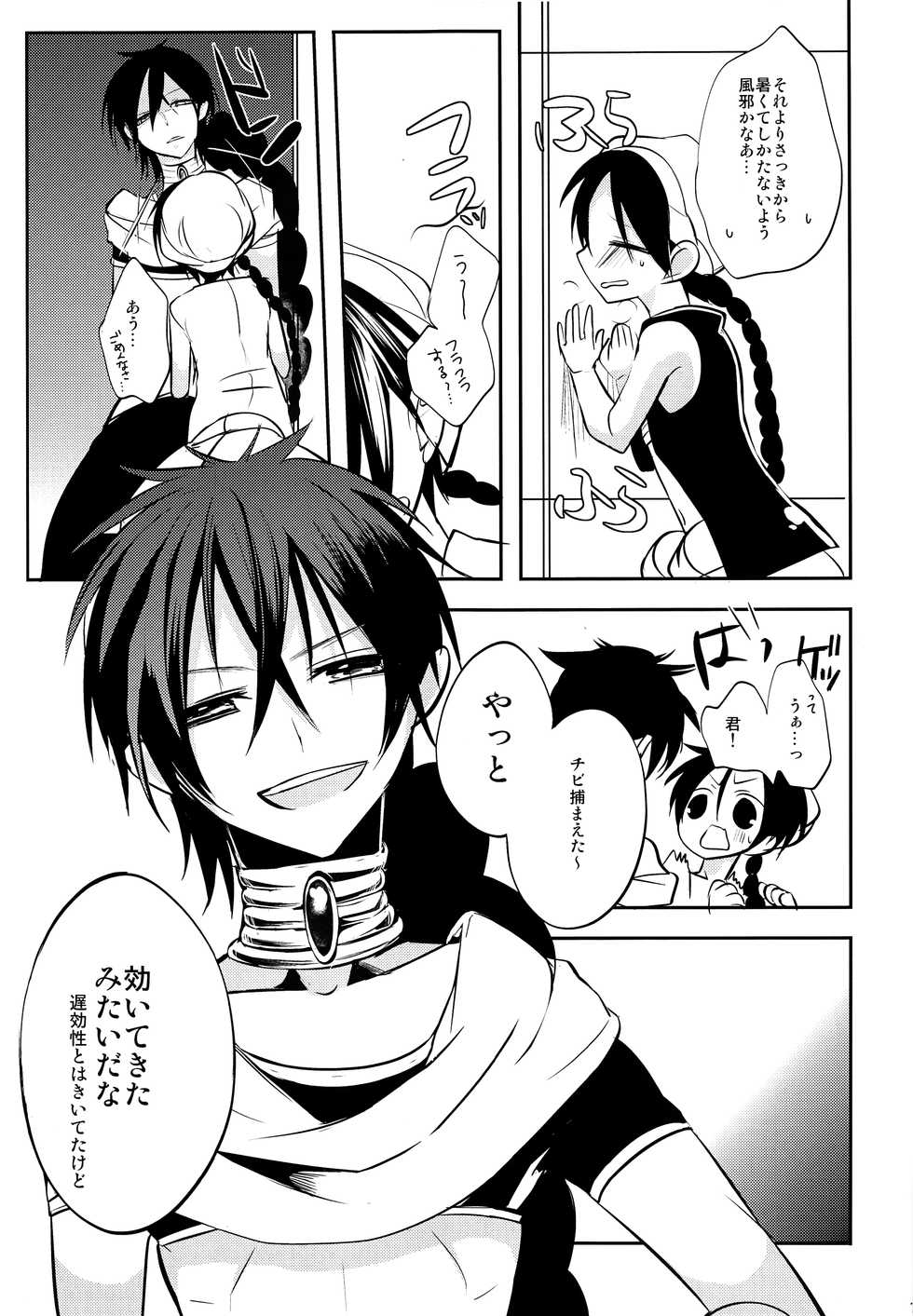 (C80) [@Shimapan (Kurotsuka Rikoko)] Alladin-chan no Okuchi o Itadaku Hon (Magi: The Labyrinth of Magic) - Page 14