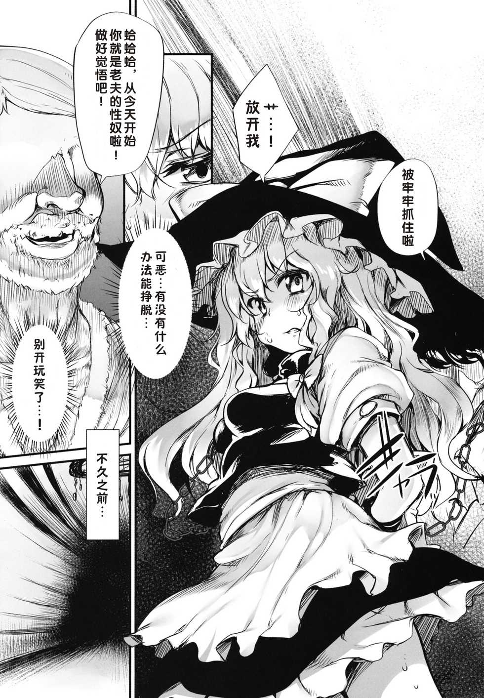 (C81) [Marked-two (Maa-kun)] Marisa wa Taihen na Choukyou o Ukete Shimaimashita (Touhou Project) [Chinese] [好想玩梗汉化组] - Page 3