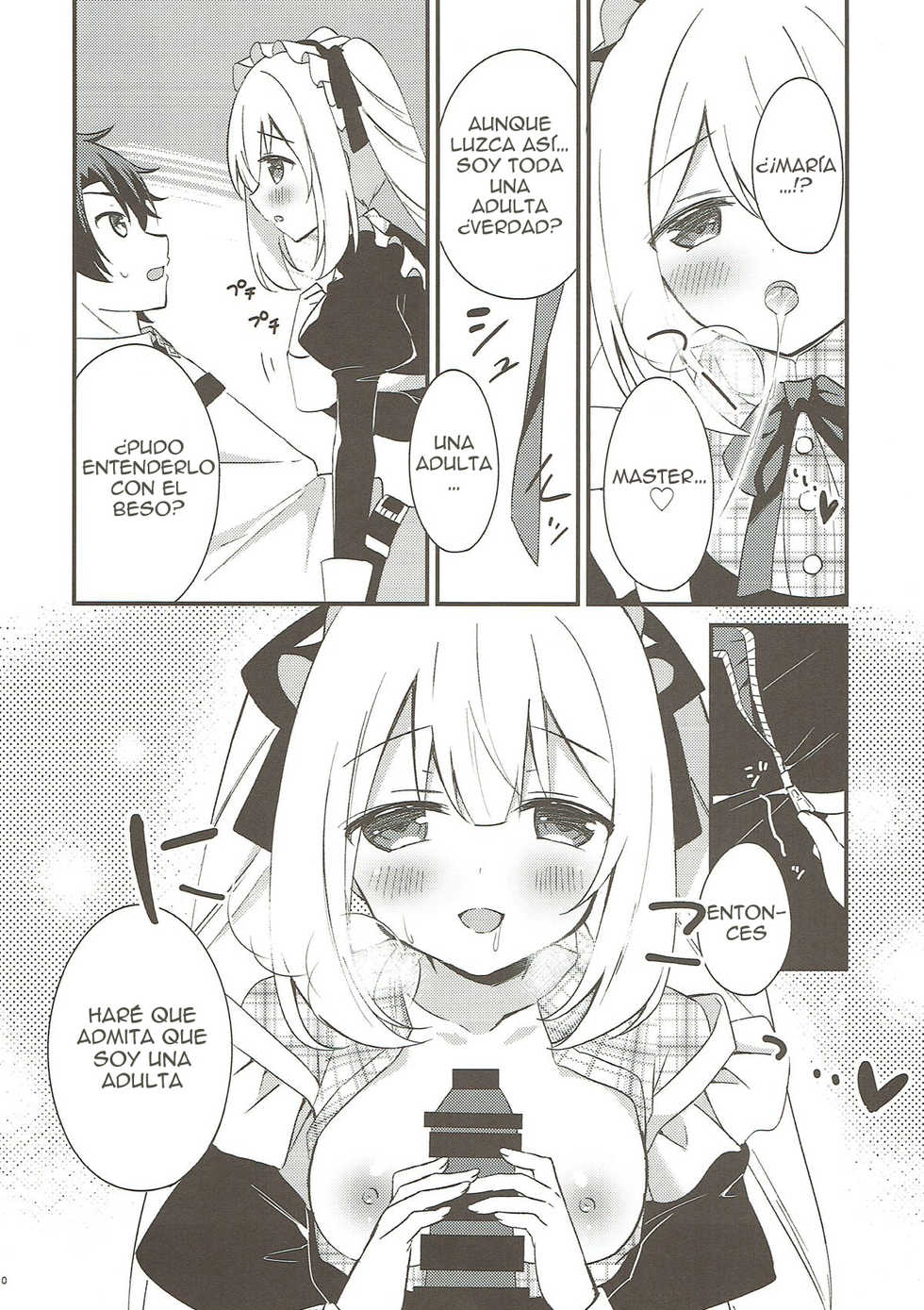 (C93) [stripe orange (Sumisaki Yuduna)] Marie ni Yasashiku Shite Kudasai ne? | Por favor, sé gentil con María ¿sí? (Fate/Grand Order) [Spanish] [Jamenesles] - Page 8