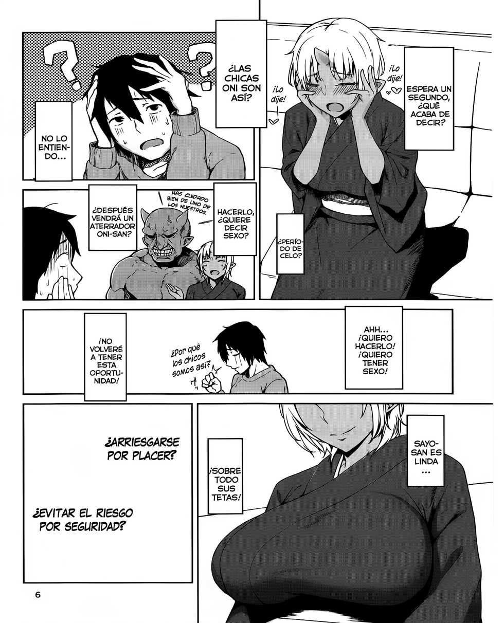 (C89) [Obumanjuu (obmas)] Hatsujouki | Oni en celo [Spanish] [NTINFS] - Page 5
