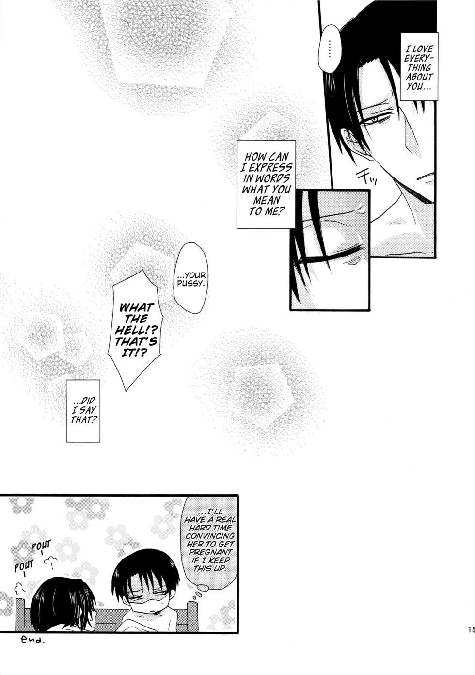 (C86) [Sumicco. (Yoriko)] Romantic Mauve (Shingeki no Kyojin) [English] [EHCove] - Page 15