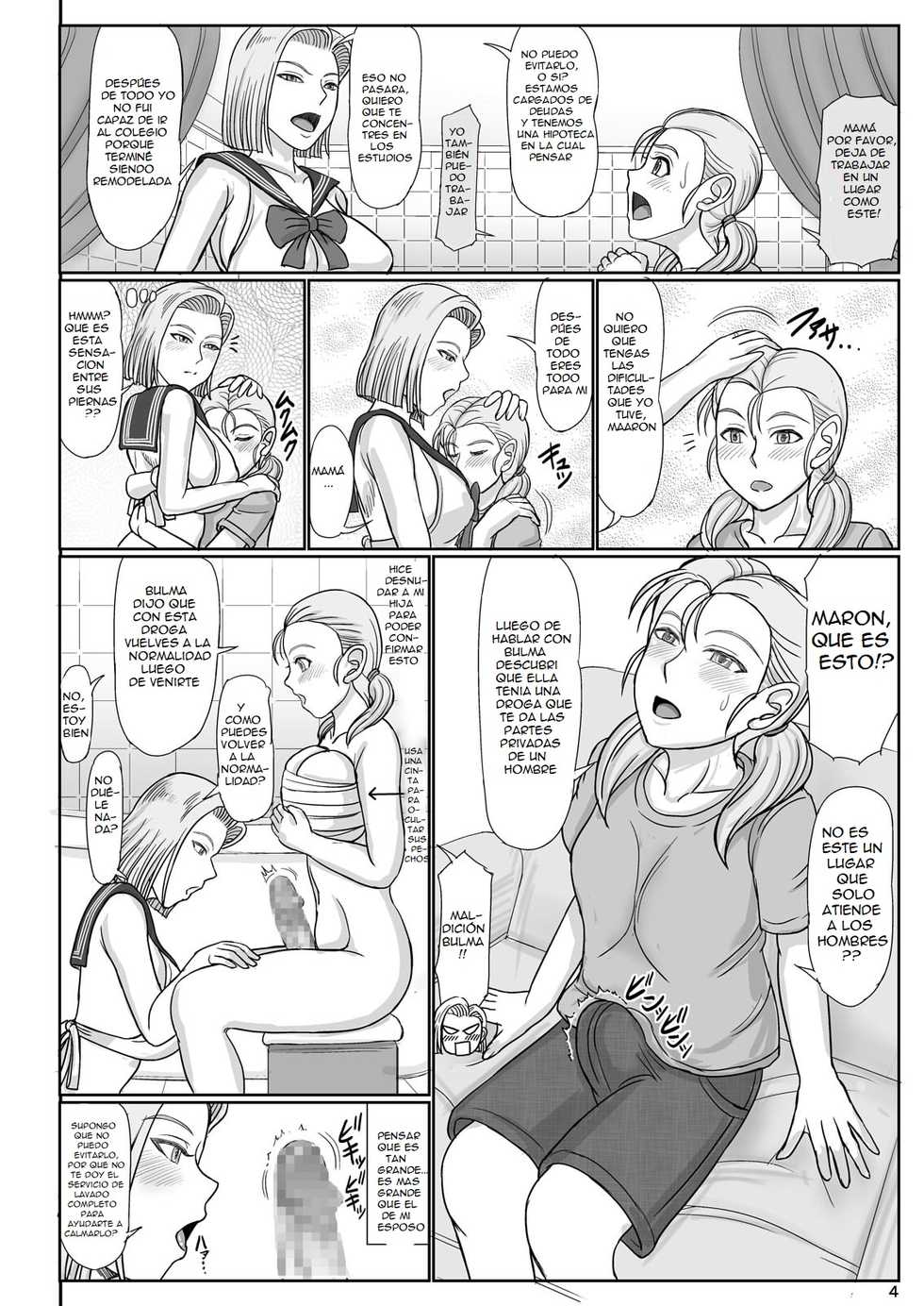 (C90) [Gouon (SWA)] Jukujo Soap 18-gou 2 Okyakusama wa Jibun no Musume (Dragon Ball GT) [Spanish] [HJA] - Page 3