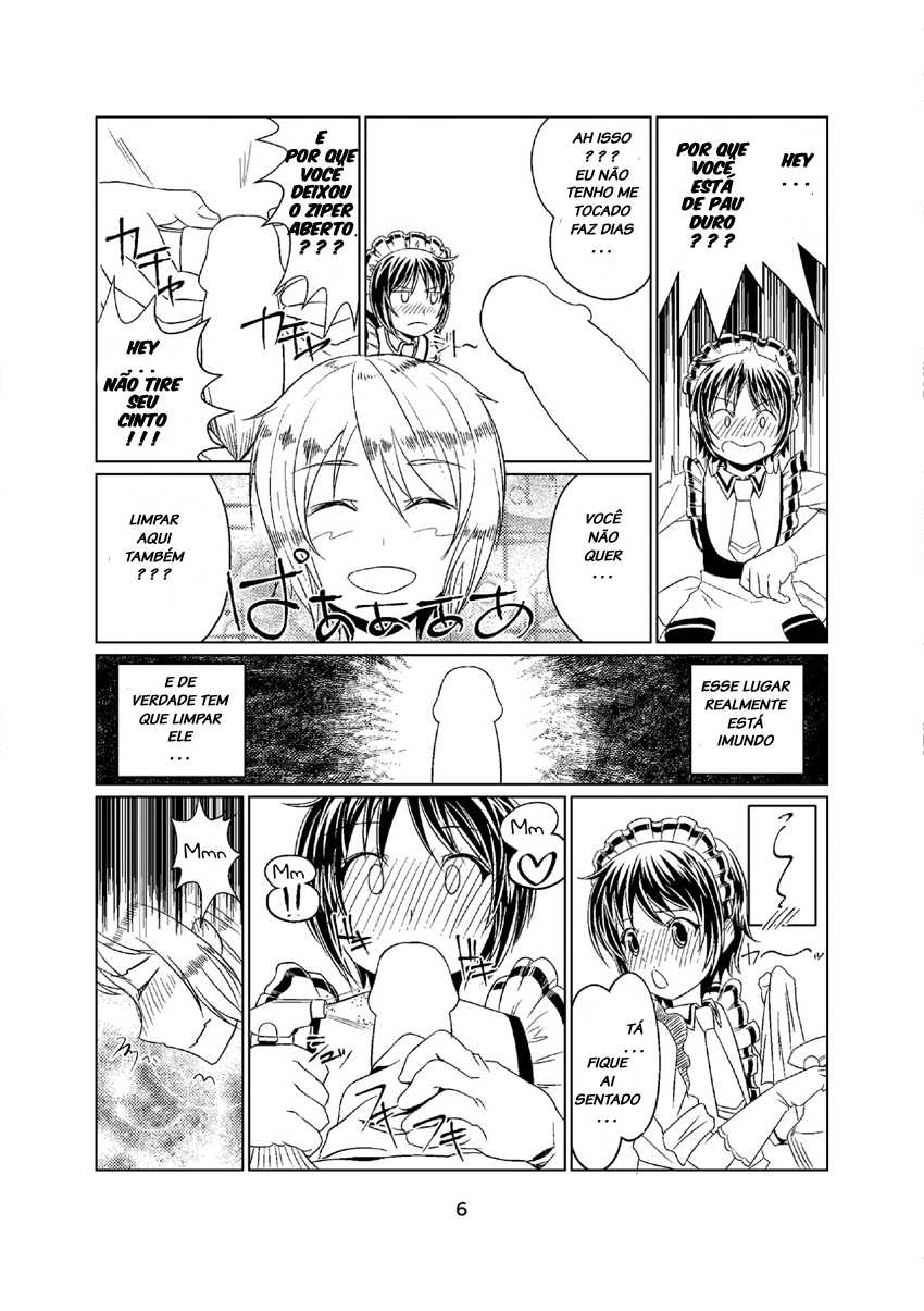 [Getsuyoubi no Brenda (Peat Lock)] Shounen wa Okuchi de Osoujishinai! (Shounen Maid) [Portuguese-BR] [LIANEF] [Digital] - Page 5