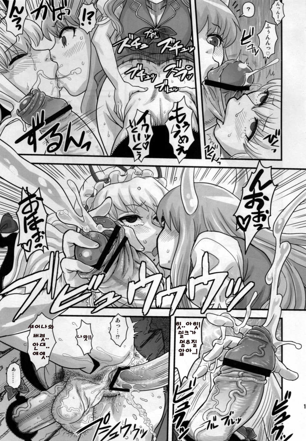 (Futaket 6) [Kakumei Seifu Kouhoushitsu (Radiohead)] Haikei, Kabe no Ana kara. (Touhou Project) [Korean] - Page 12