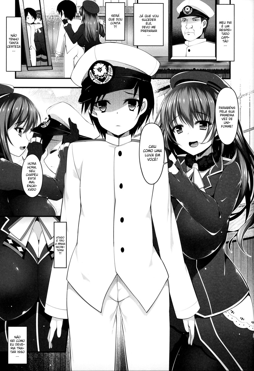 (C91) [Nyankoromochimochi (Kotoba Ai)] Atago Onee-san ga Shite Kureru (Kantai Collection -KanColle-) [Portuguese-BR] [DiegoVPR] - Page 4
