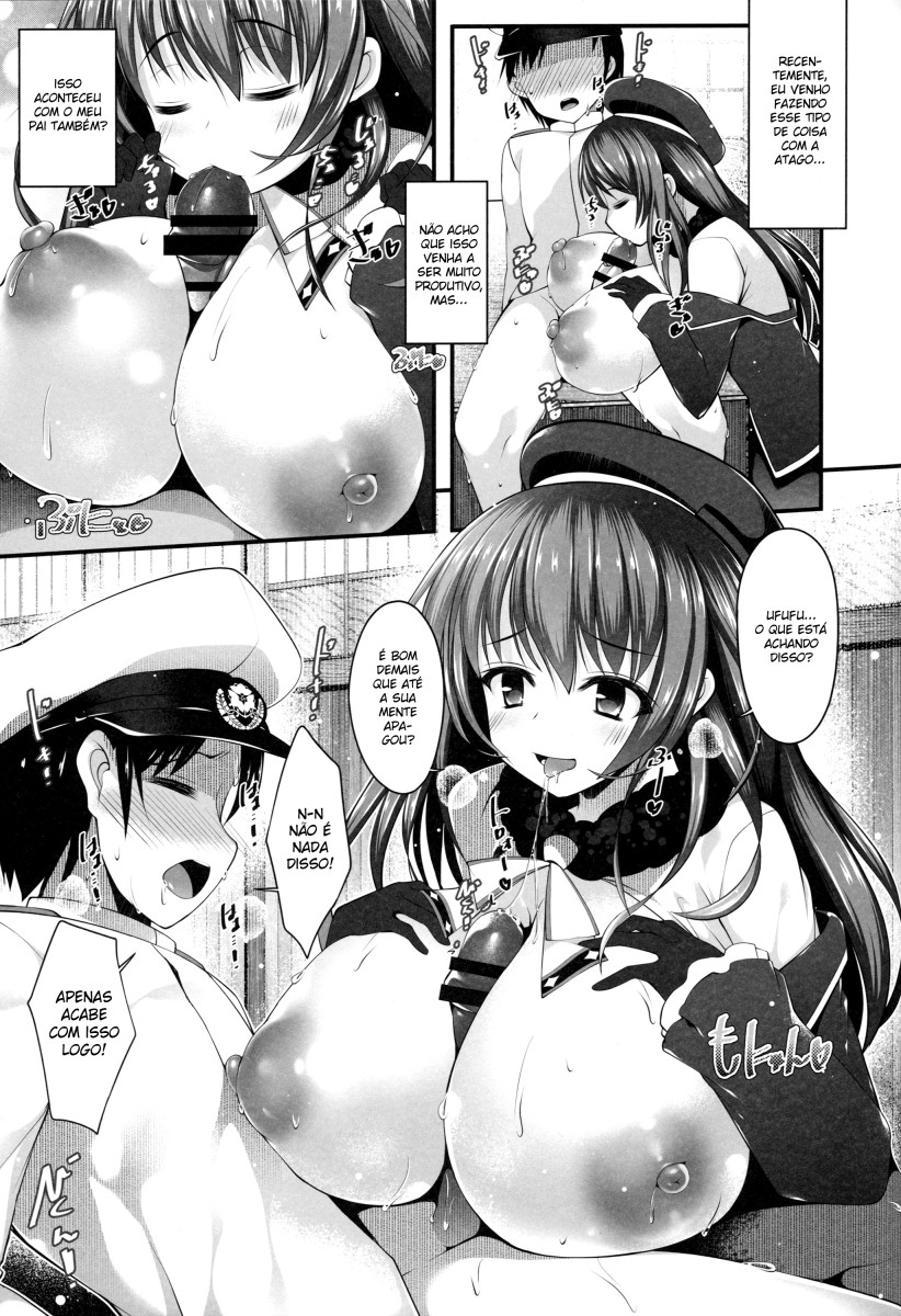 (C91) [Nyankoromochimochi (Kotoba Ai)] Atago Onee-san ga Shite Kureru (Kantai Collection -KanColle-) [Portuguese-BR] [DiegoVPR] - Page 6