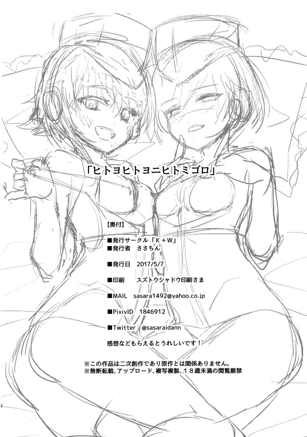 (Houraigekisen! Yo-i! 29Senme) [K+W (sasachinn)] Hitoyo Hitoyo ni Hitomigoro (Kantai Collection -KanColle-) [English] [Doujins.com] - Page 21