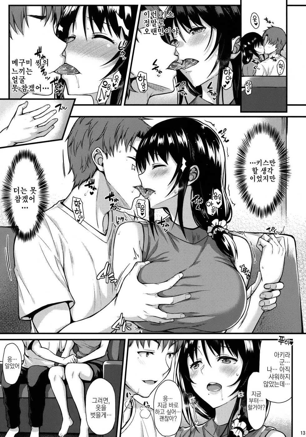 (COMIC1☆13) [Tonpuuratei (Saemon)] Megumi-san to Kozukuri Ecchi | 메구미 씨하고 아이만들기 섹스 [Korean] - Page 12