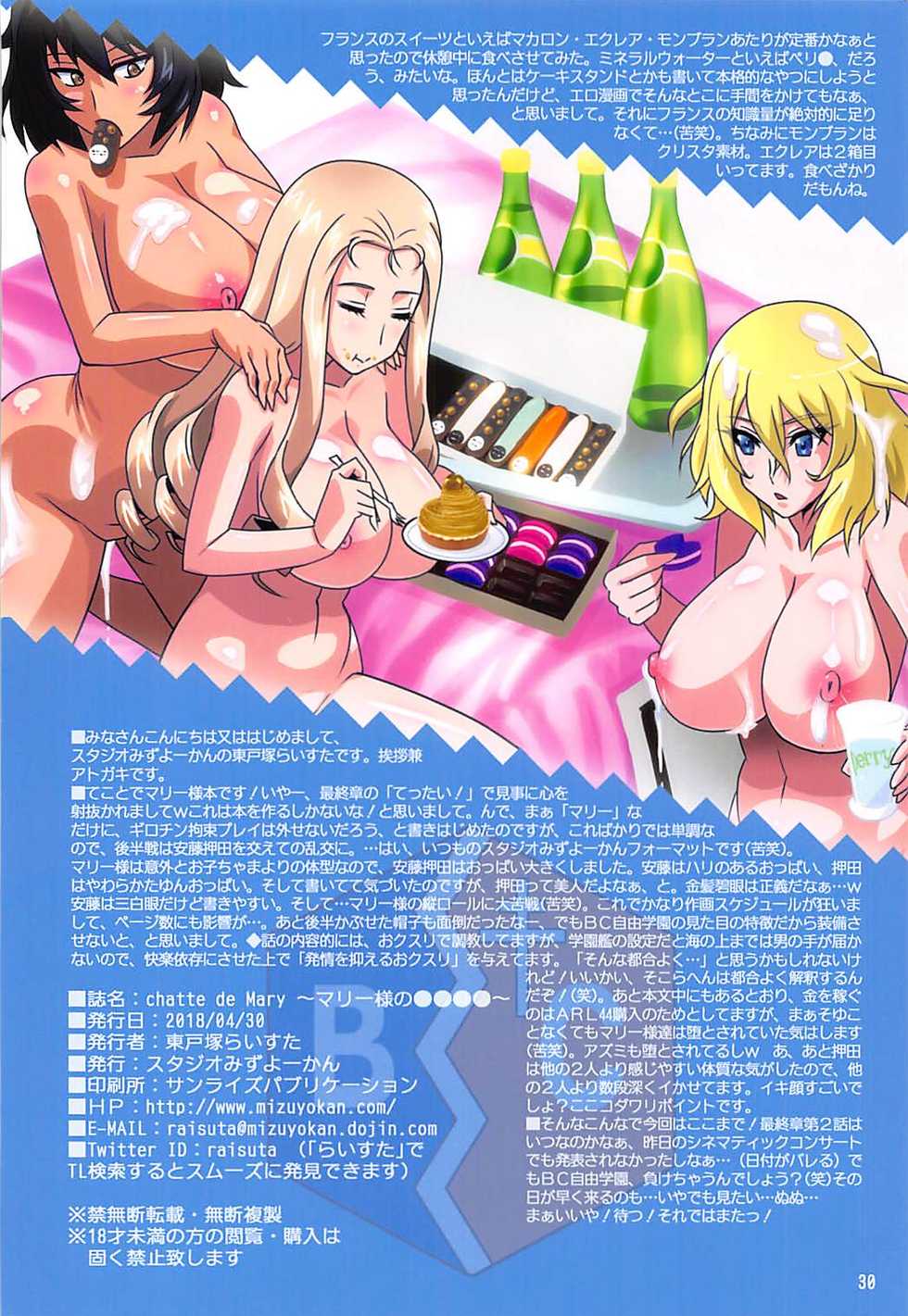 (COMIC1☆13) [Studio Mizuyokan (Higashitotsuka Raisuta)] chatte de Mary ~Mary-sama no....~ (Girls und Panzer) - Page 29