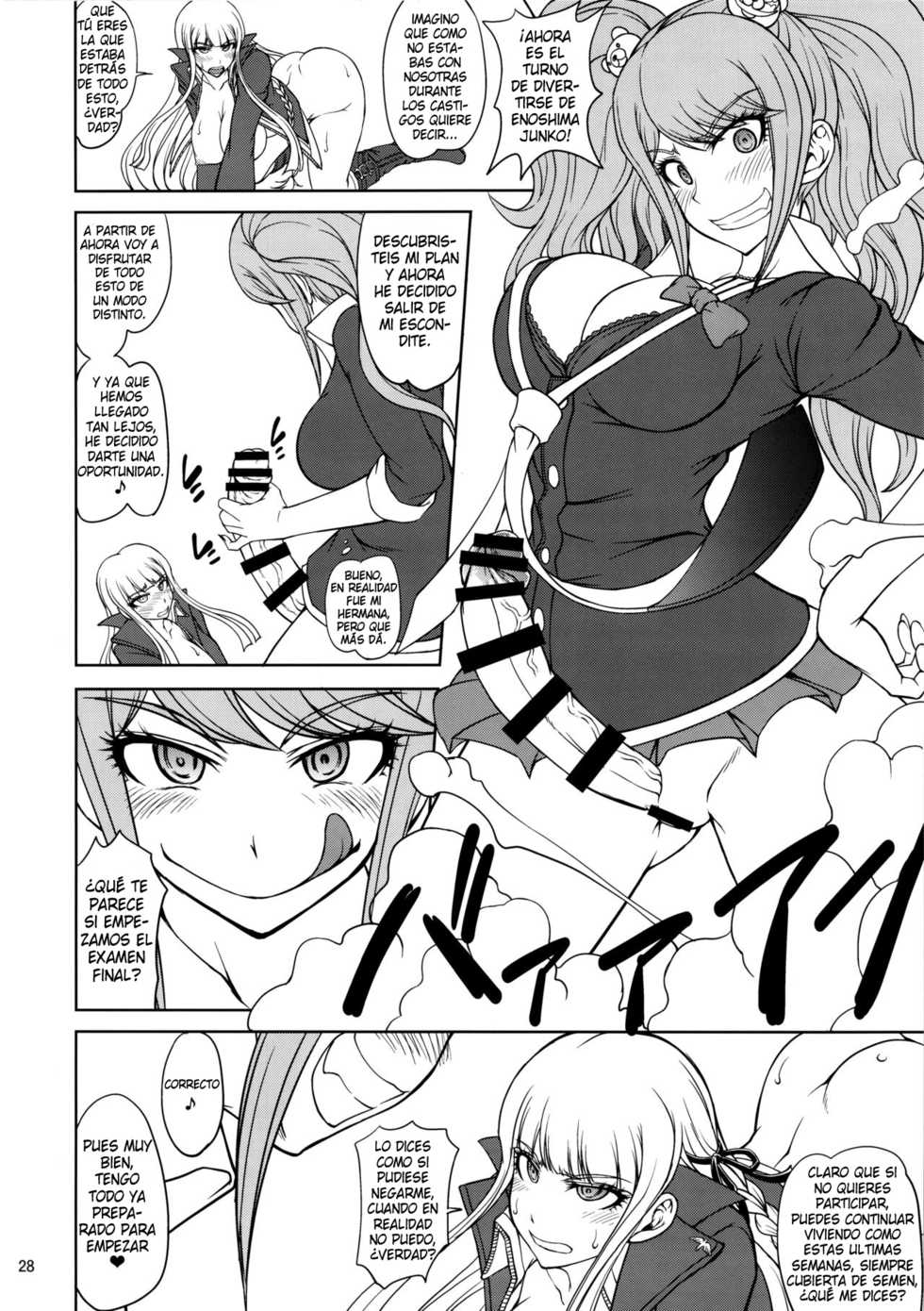 (C90) [Majimadou (Matou)] Zettai Zetsubou Chou Zecchou Gakkyuu-kai + Paper (Danganronpa) [Spanish] [Thrommer] - Page 27