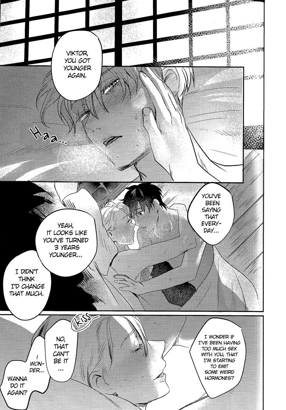 (Ginban no Glory Osaka) [Okarutou (Hatomamecha)] Asa Okitara Coach no Karada ga Junior Jidai ni Modotte Ita Ken ni Tsuite. (Yuri!!! on Ice) [English] [blanket] - Page 3