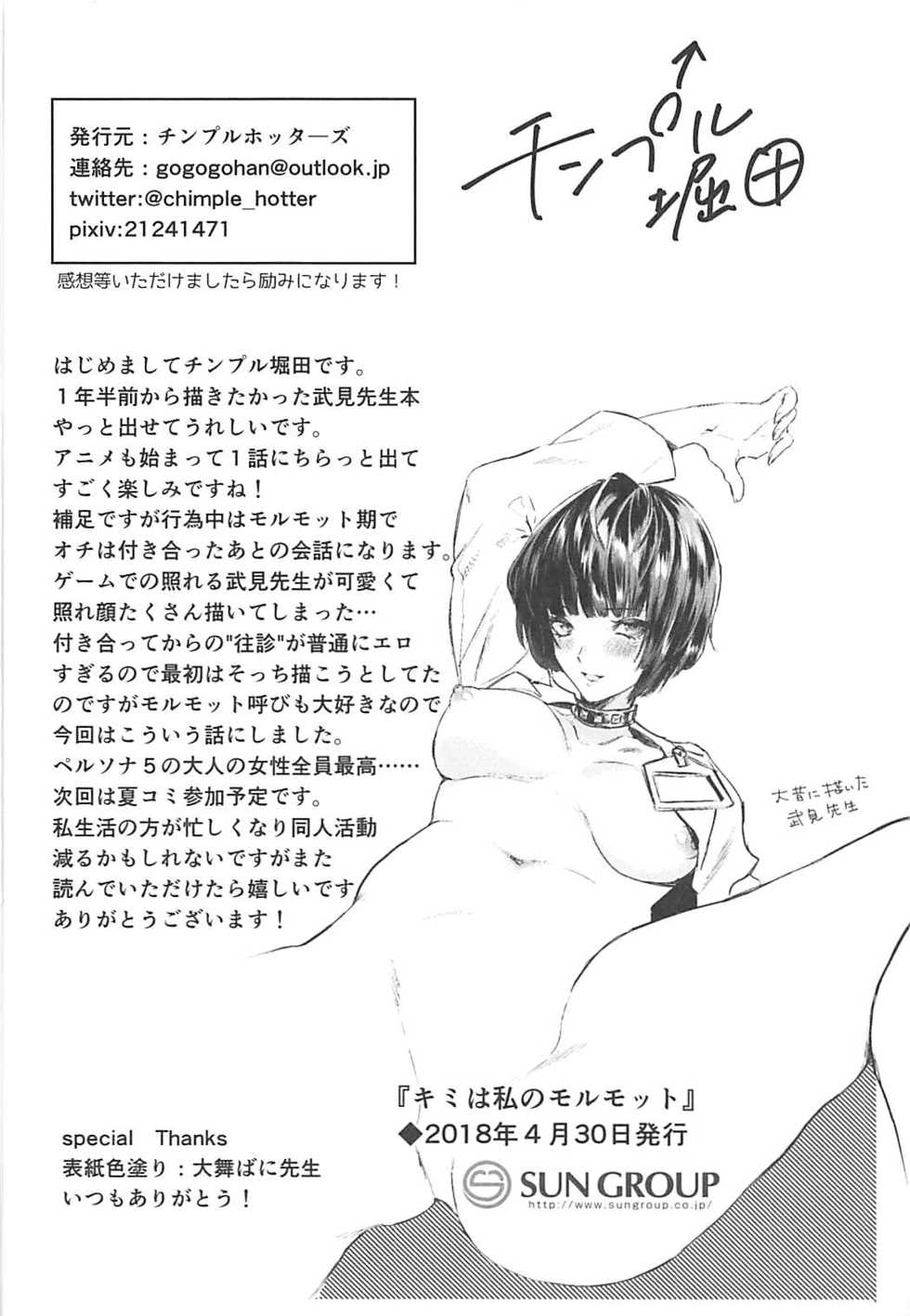 (COMIC1☆13) [Chimple Hotters (Chimple Hotter)] Kimi wa Watashi no Marmot (Persona 5) - Page 23