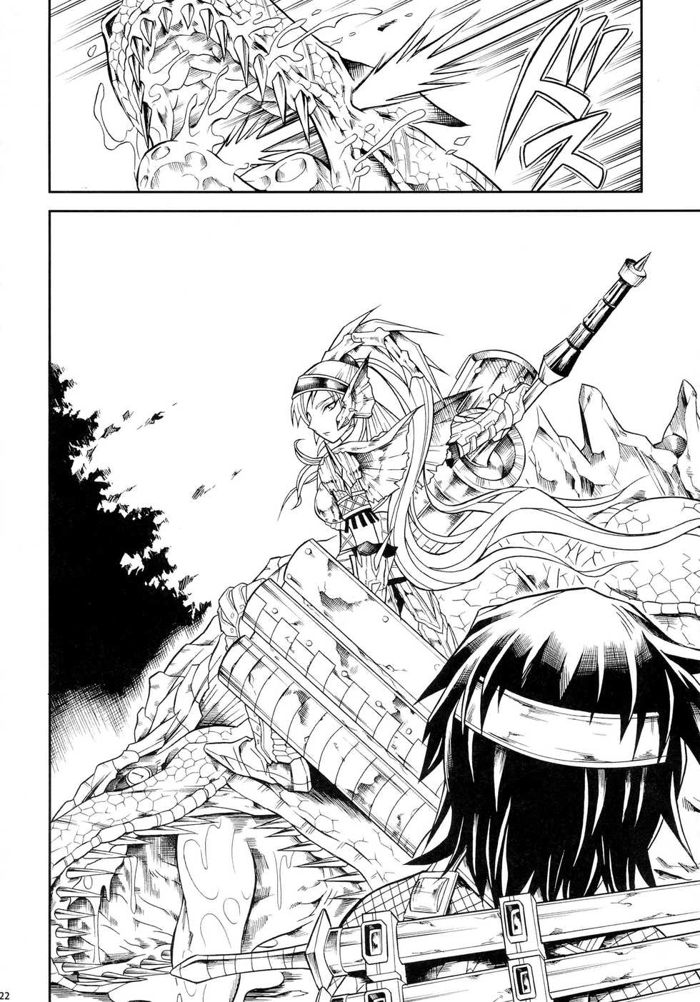 (C90) [Yokohama Junky (Makari Tohru)] Solo Hunter-tachi no Seitai  (Monster Hunter) [korean] - Page 22