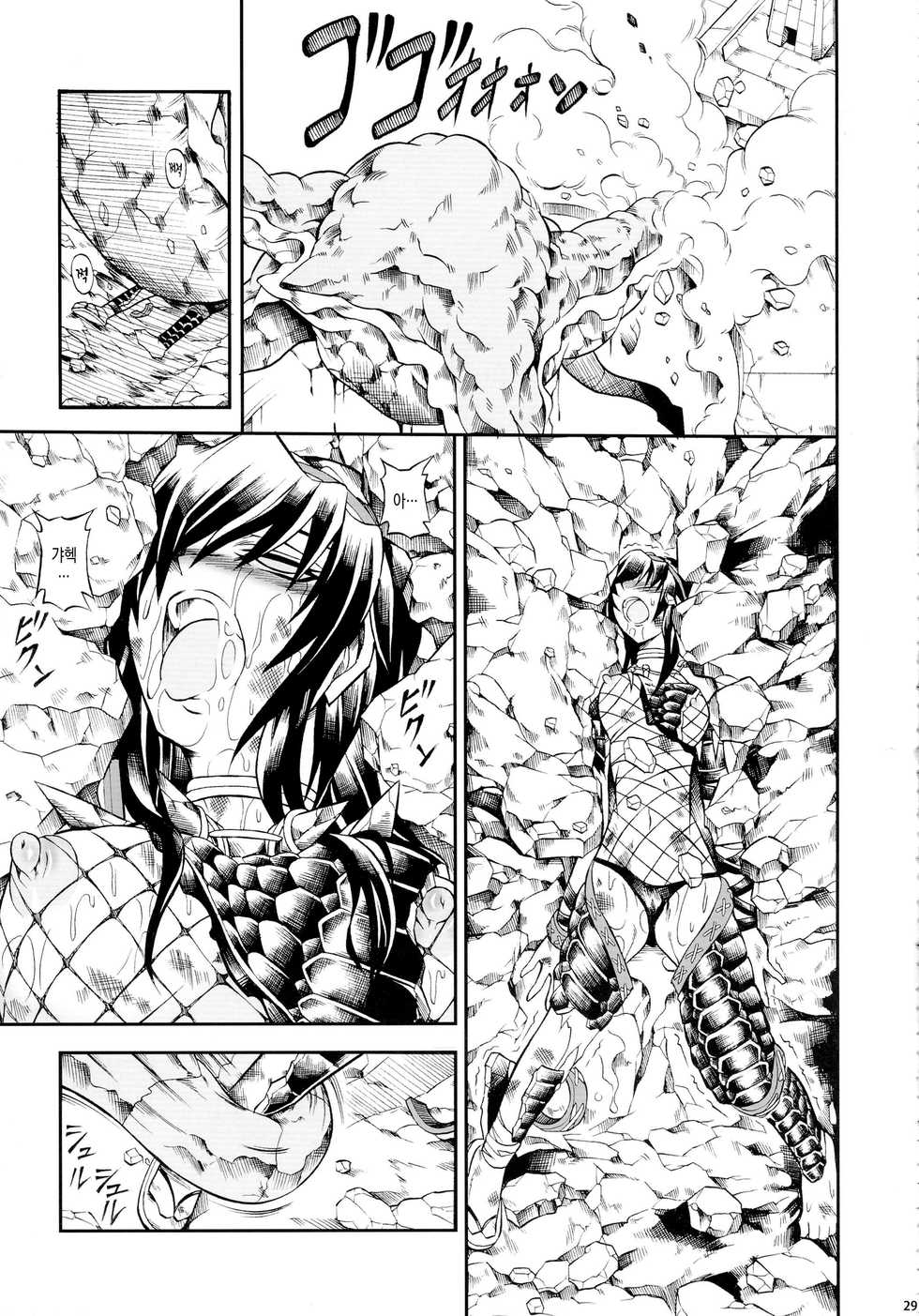 (C90) [Yokohama Junky (Makari Tohru)] Solo Hunter-tachi no Seitai  (Monster Hunter) [korean] - Page 29