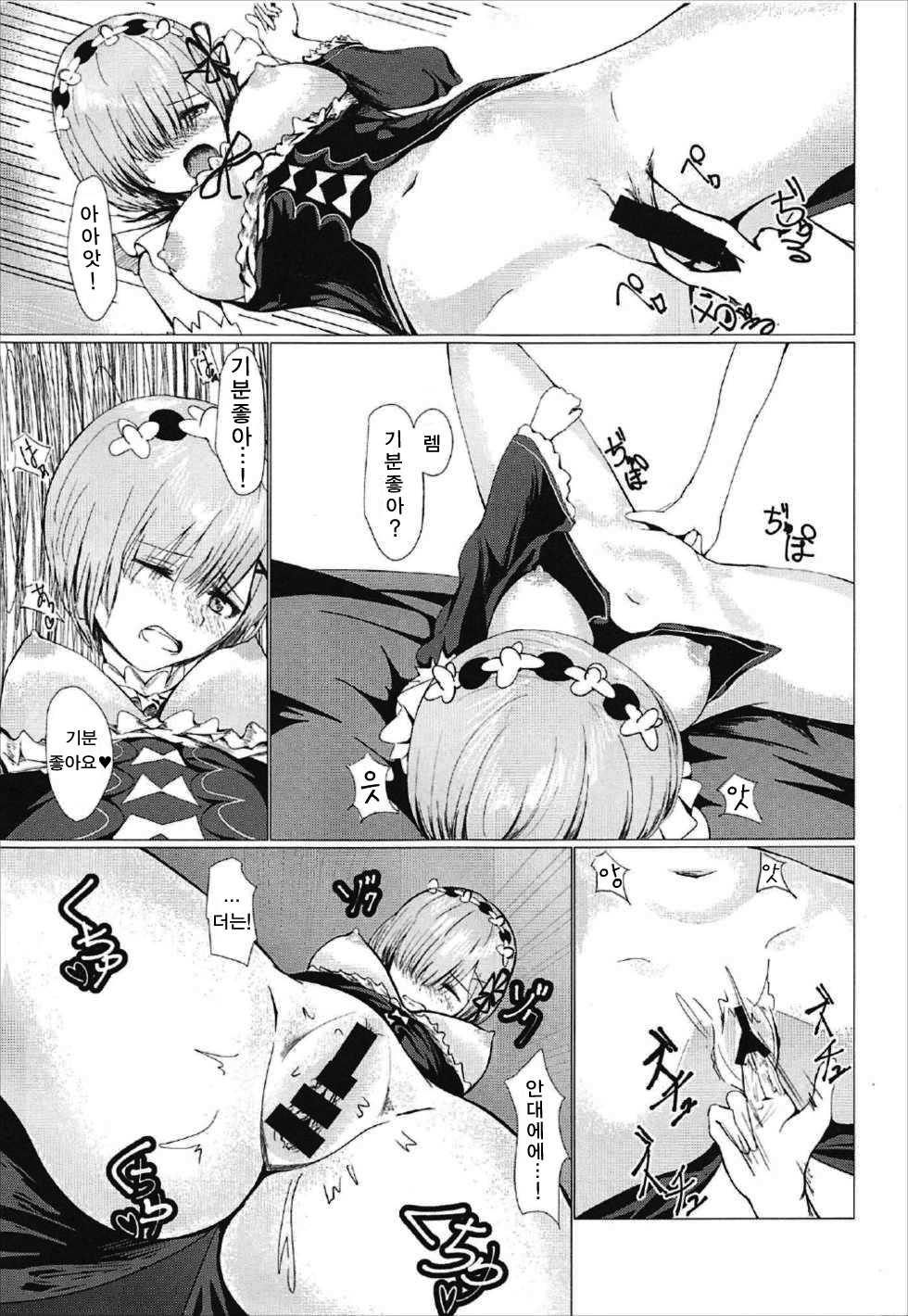 (C92) [Niirokumaru (Sakura Shibataro)] Rem no Jikan | 렘의 시간 (Re:Zero kara Hajimeru Isekai Seikatsu) [Korean] [Team Owner] - Page 9